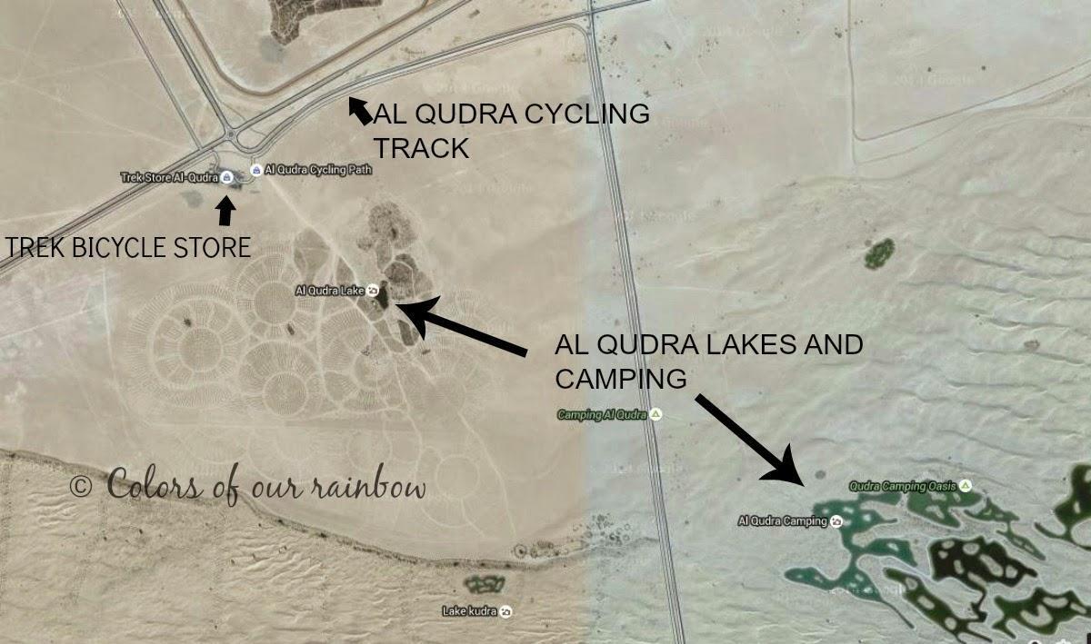 Al Qudra Lake staðsetningu kort