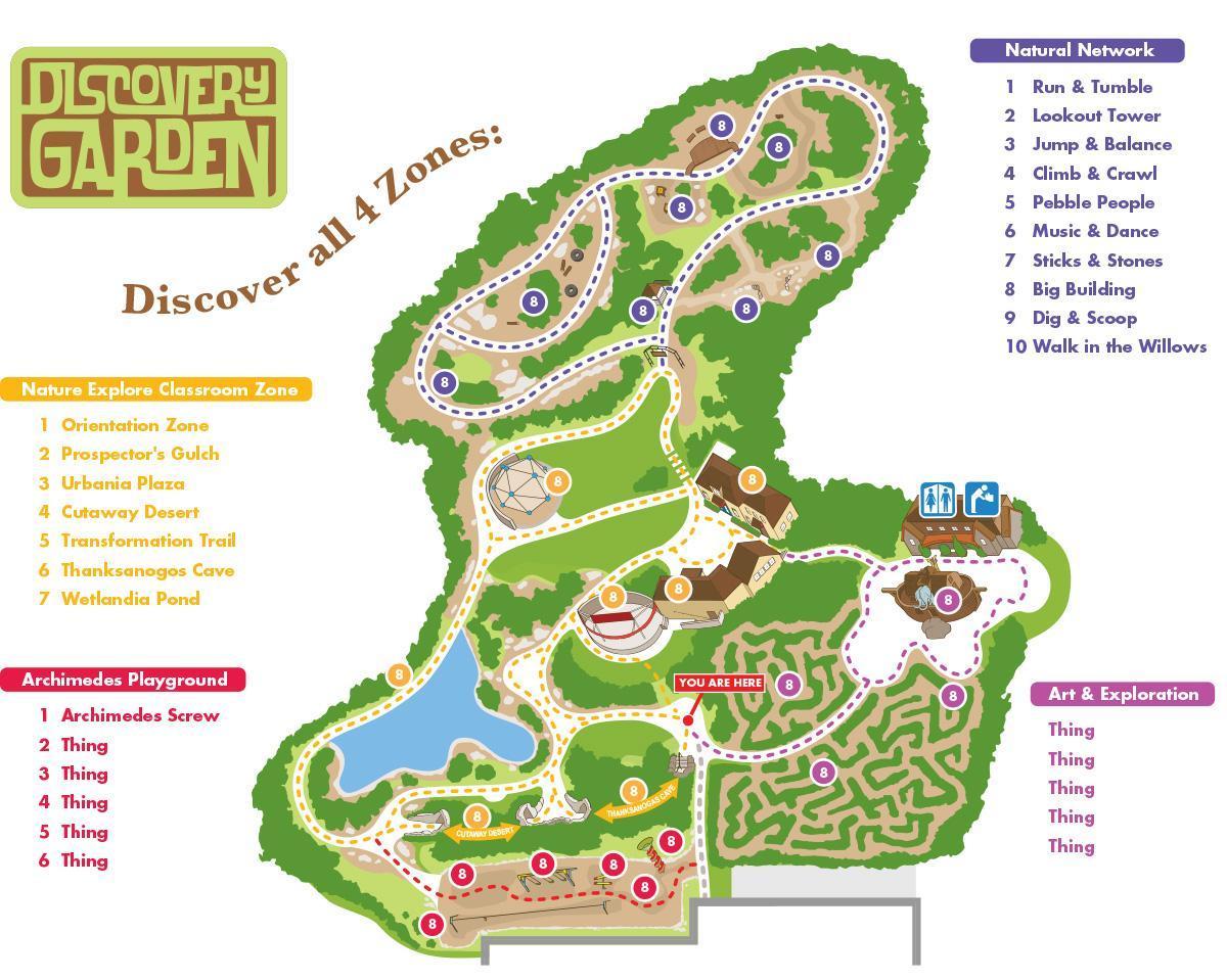 Discovery Gardens staðsetningu kort