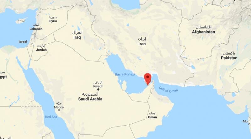 staðsetning Dubai á heiminum kort