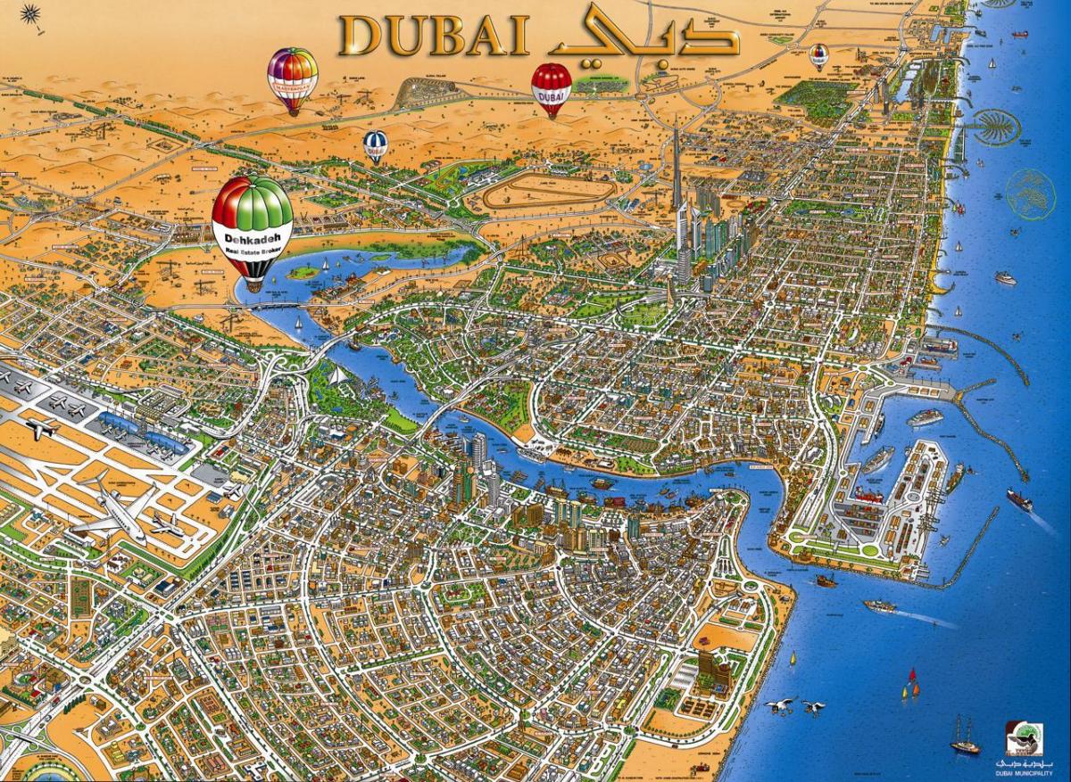 kort af Dubai creek