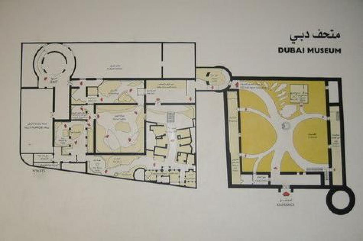 Dubai safnið staðsetningu kort