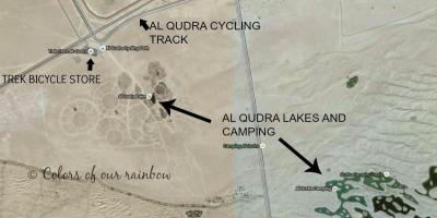 Al Qudra Lake staðsetningu kort