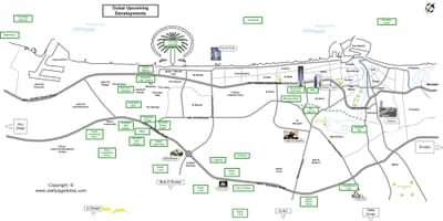 Fjárfesting park Dubai staðsetningu kort