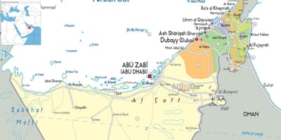 Kort af Dubai ÁLIT