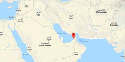 Staðsetning Dubai á heiminum kort