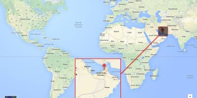 Dubai í kort