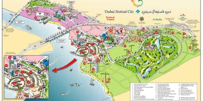 Dubai hátíð borg kort