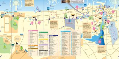 Kort af Dubai miðbænum